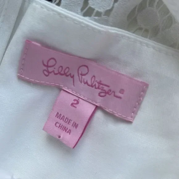 Lilly Pulitzer Leigh Stretch Shift Resort White Seacret Island size 2 - Picture 8 of 10